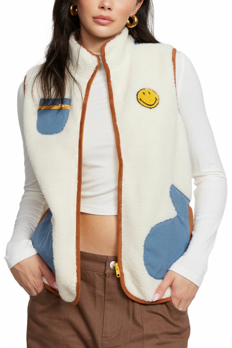 Smiley Mitten Vest, Alternate, color, NATURAL