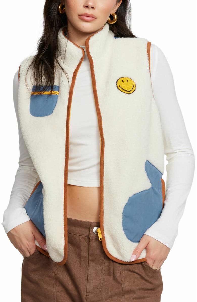 Samii Ryan Smiley Mitten Vest, Alternate, color, Natural