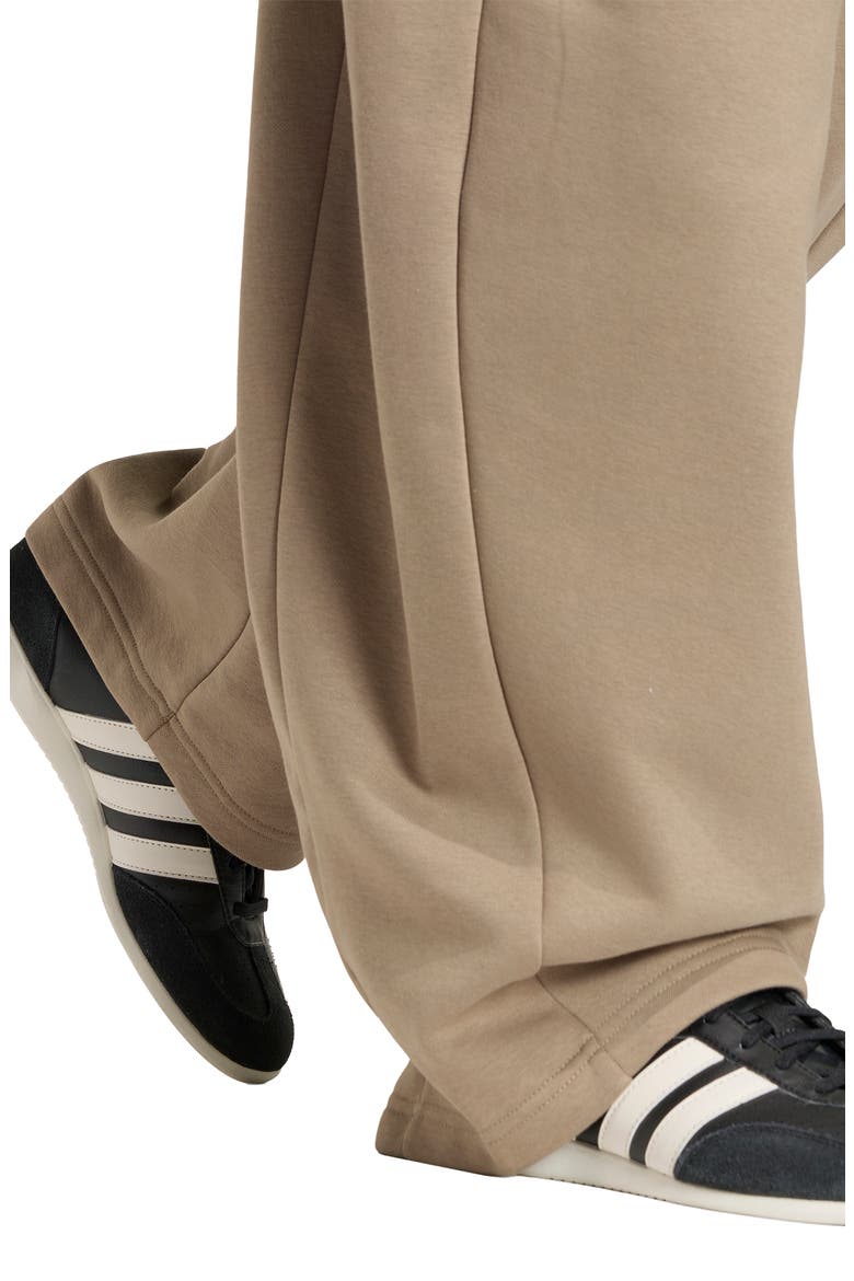 Fleece Wide Leg Pants, Alternate, color, KHAKI SIX