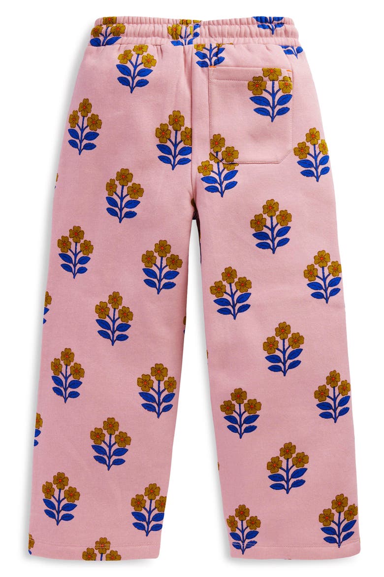 Kids' Floral Print Wide Leg Sweatpants, Alternate, color, FORMICA PINK WOODBLOCK FLOWER