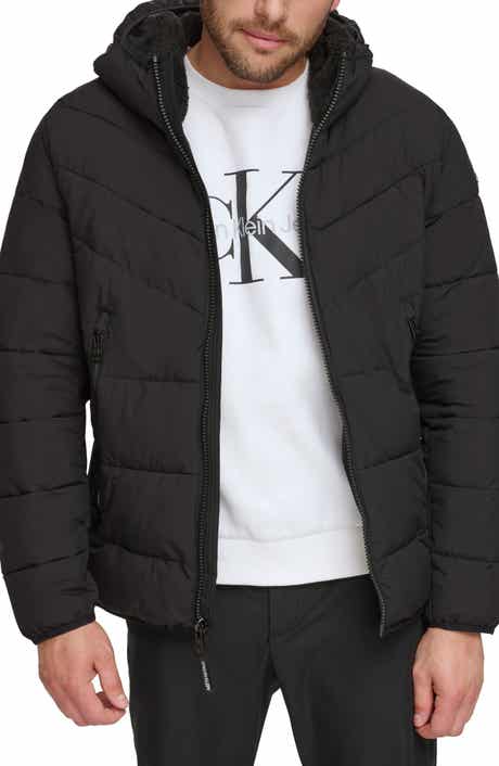 Calvin Klein Faux Fur Hooded Stretch Jacket