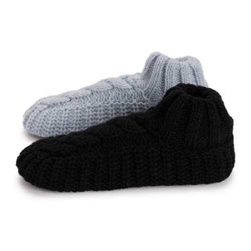 Muk Luks 2 Pair Pack Cuffed Sweater Knit Ballerinas In Multi