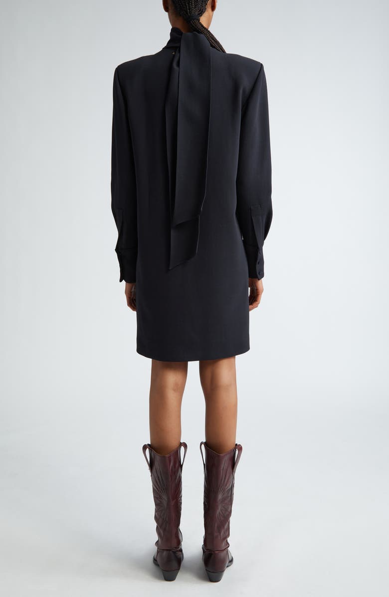 Golden Goose Journey Back Tie Long Sleeve Jersey Shift Dress, Alternate, color,