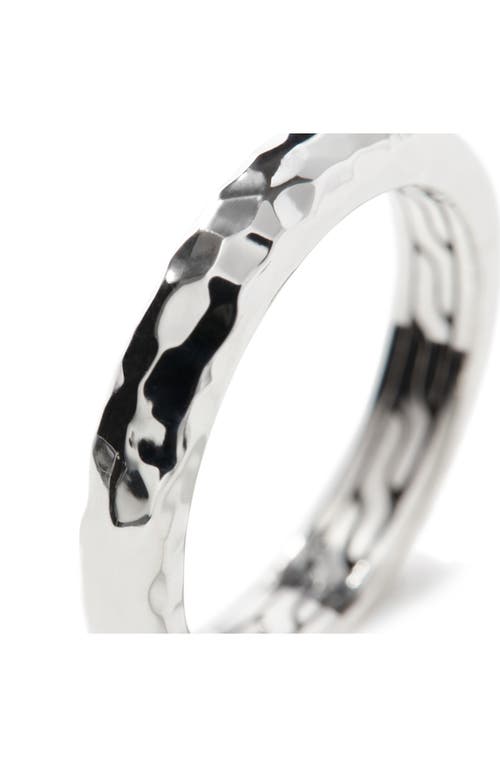 John Hardy Palu Hammered Band Ring In Silver