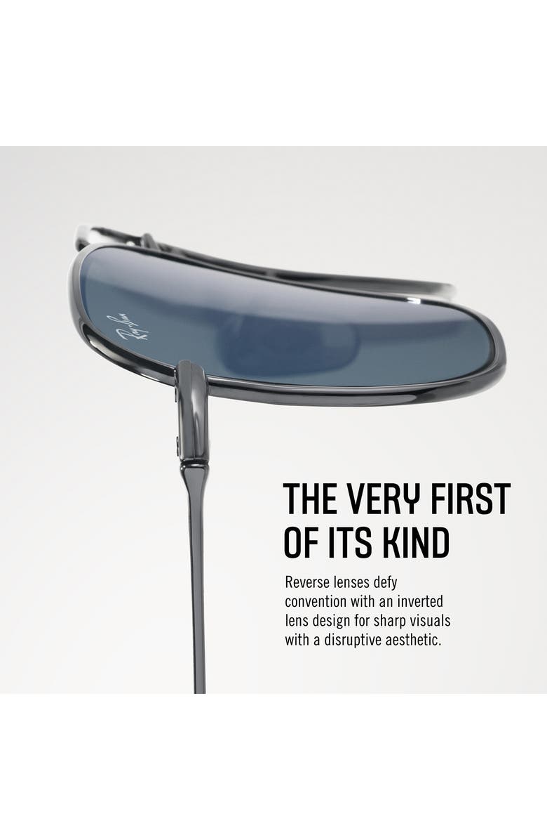 Ray-Ban Caravan Reverse 58mm Square Sunglasses, Alternate, color, Gunmetal