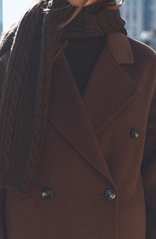 Mango Handmade Oversize Wool Blend Coat In Brown