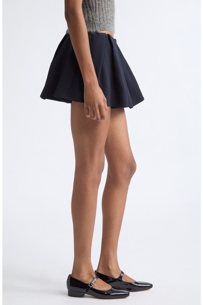 Pleated Wool Miniskirt, Alternate, color, NAVY BLUE