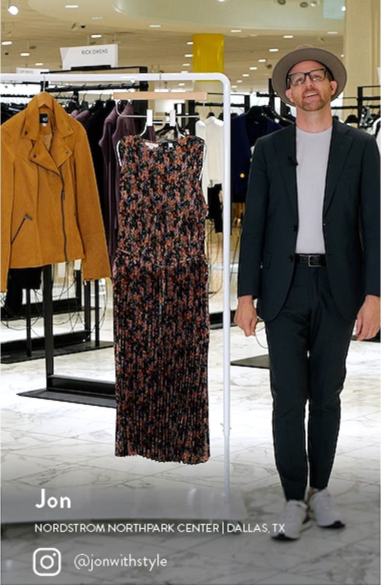 Wild Primrose Pleat Tie Waist Midi Dress, sales video thumbnail