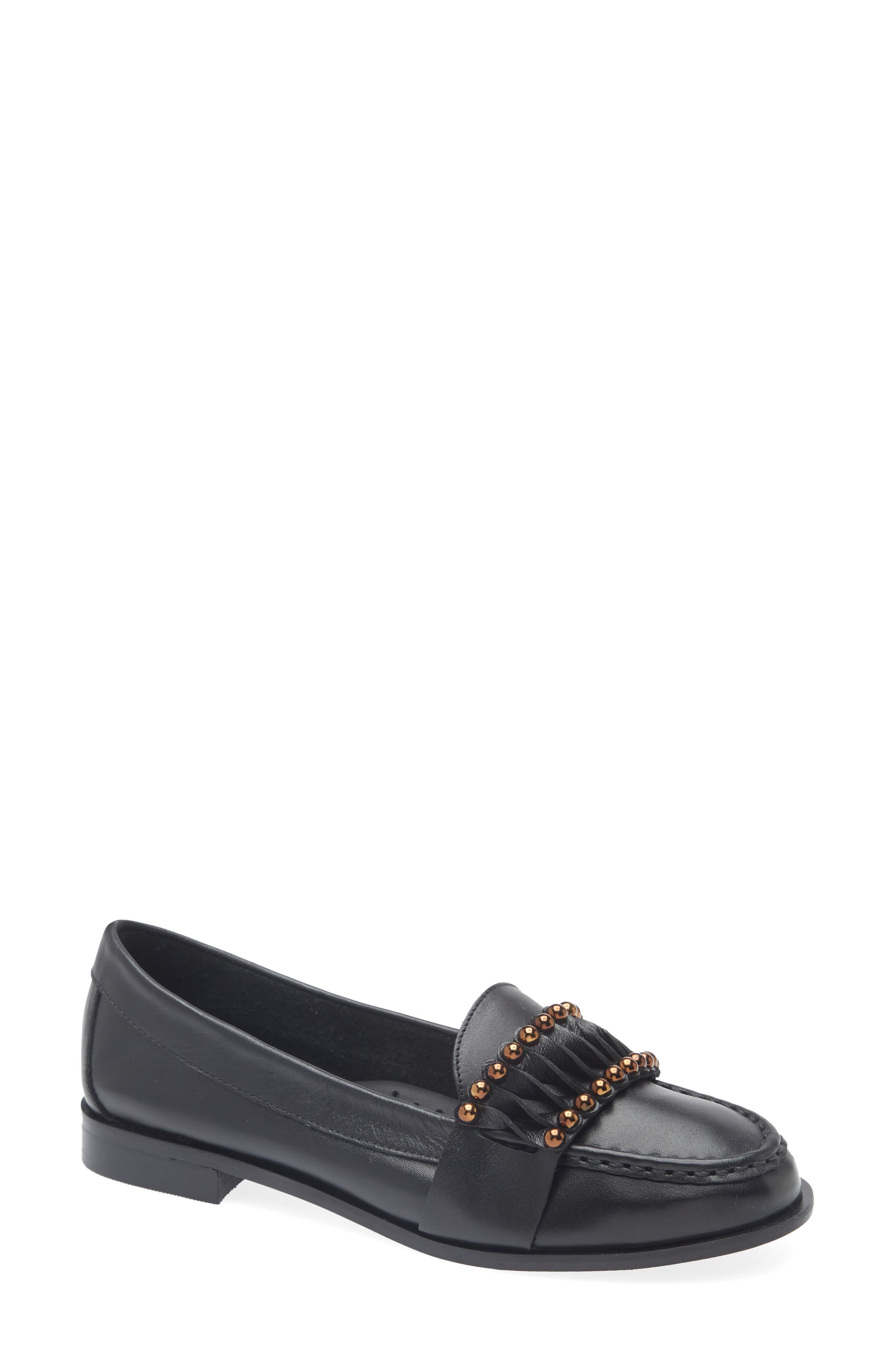 KOKO + PALENKI Tripp Loafer, Main, color, Black Leather