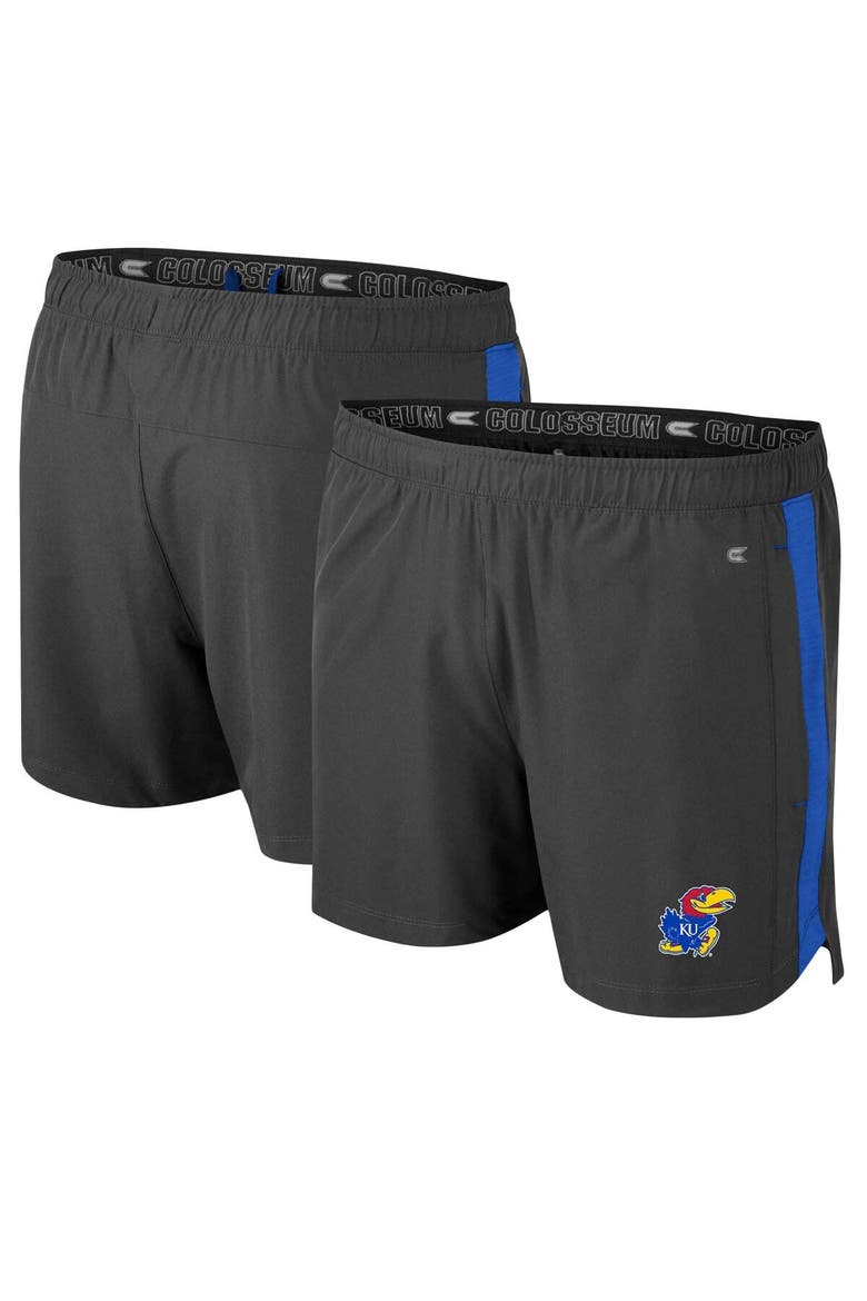 Men's Colosseum Charcoal Kansas Jayhawks Langmore Shorts, Main, color, Charcoal