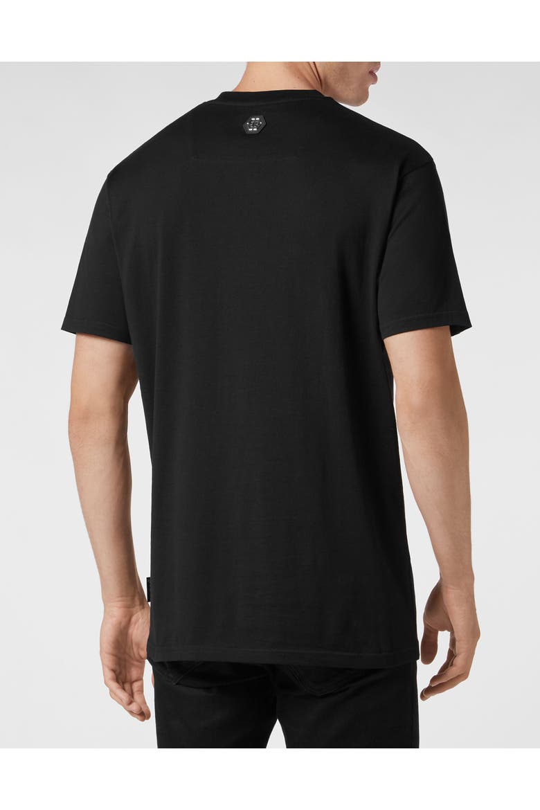 T-Shirt Round Neck Gothic Plein Men, Alternate, color, black
