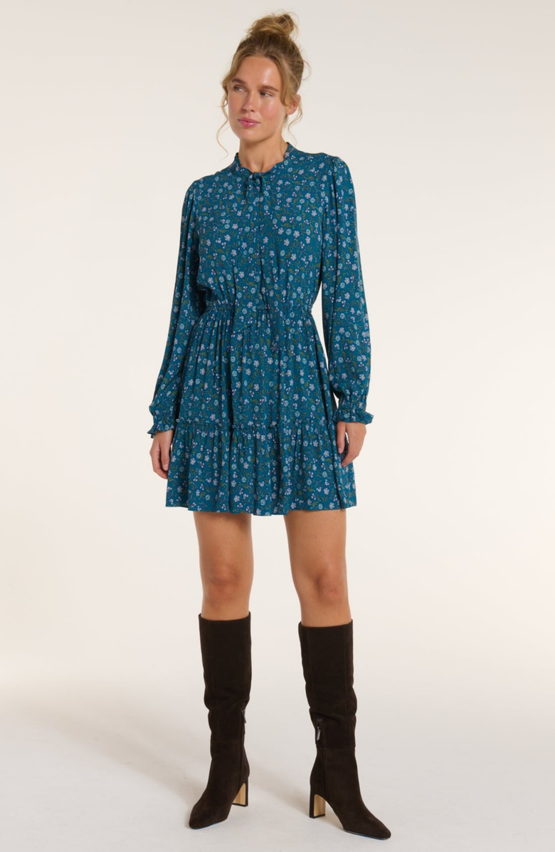 Hermoza Lee Collar Neck Mini Dress, Main, color, 