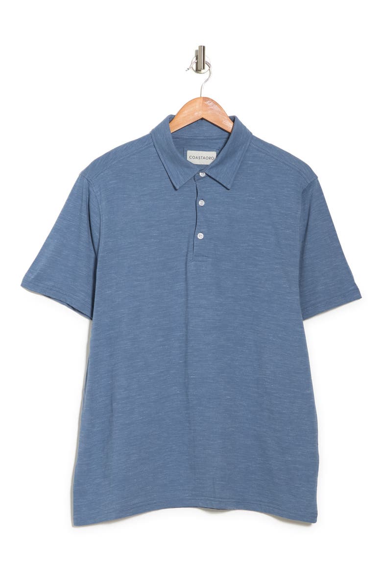 Awave Heathered Polo Shirt, Alternate, color, BLUE