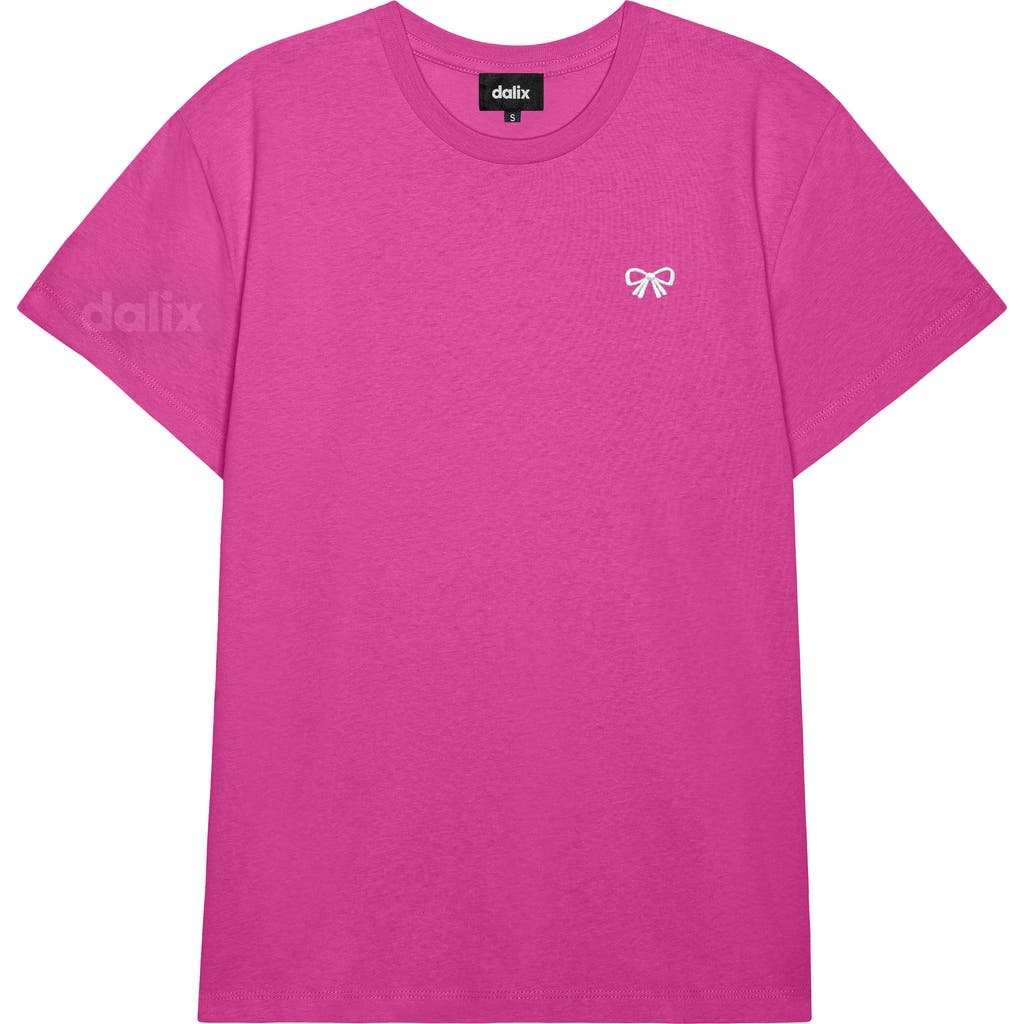 Dalix Womens Bow Lightweight Everyday Tee In Pink