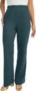 Jessica London Soft Ease Cotton Knit Wide Leg Pant