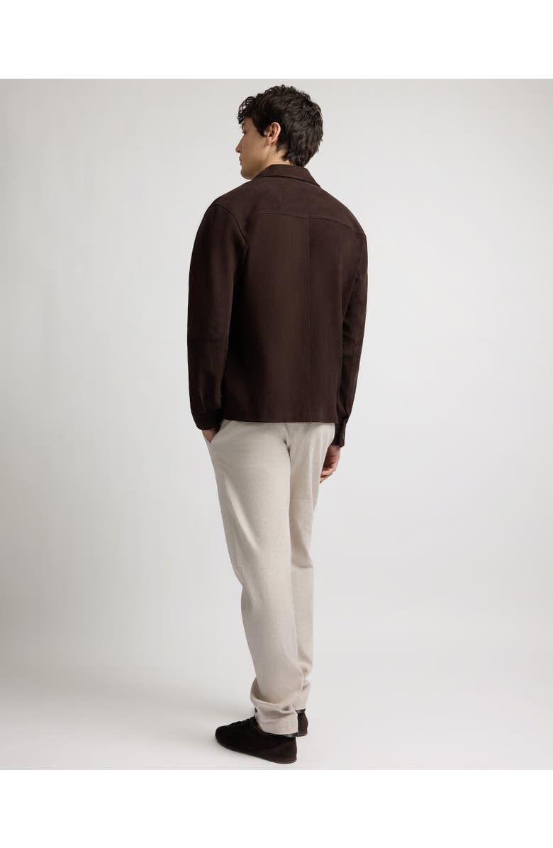 Onia Suede Traveler Jacket, Alternate, color, Chocolate