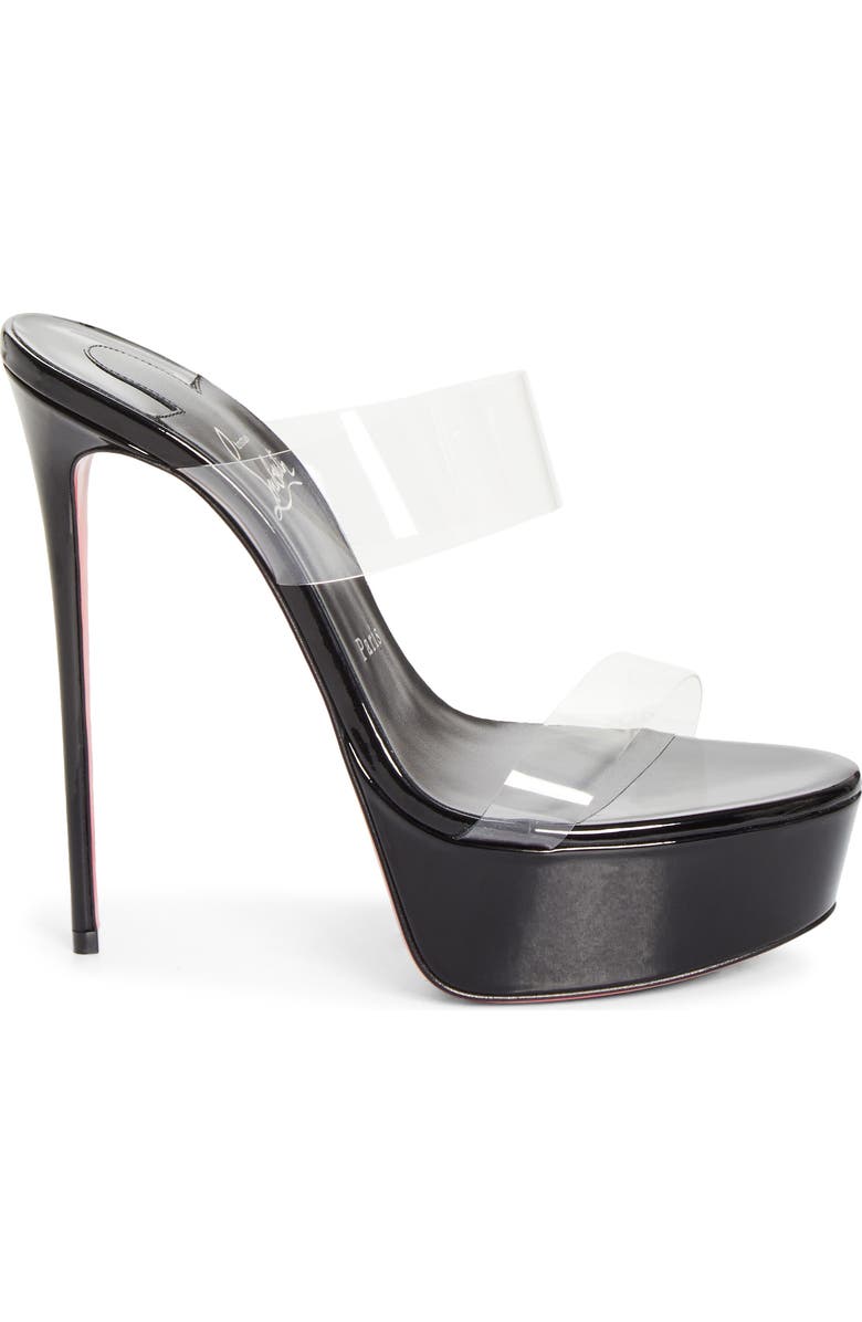 Christian Louboutin Just Nothing Alta Platform Sandal, Alternate, color, Black/ Lin Black