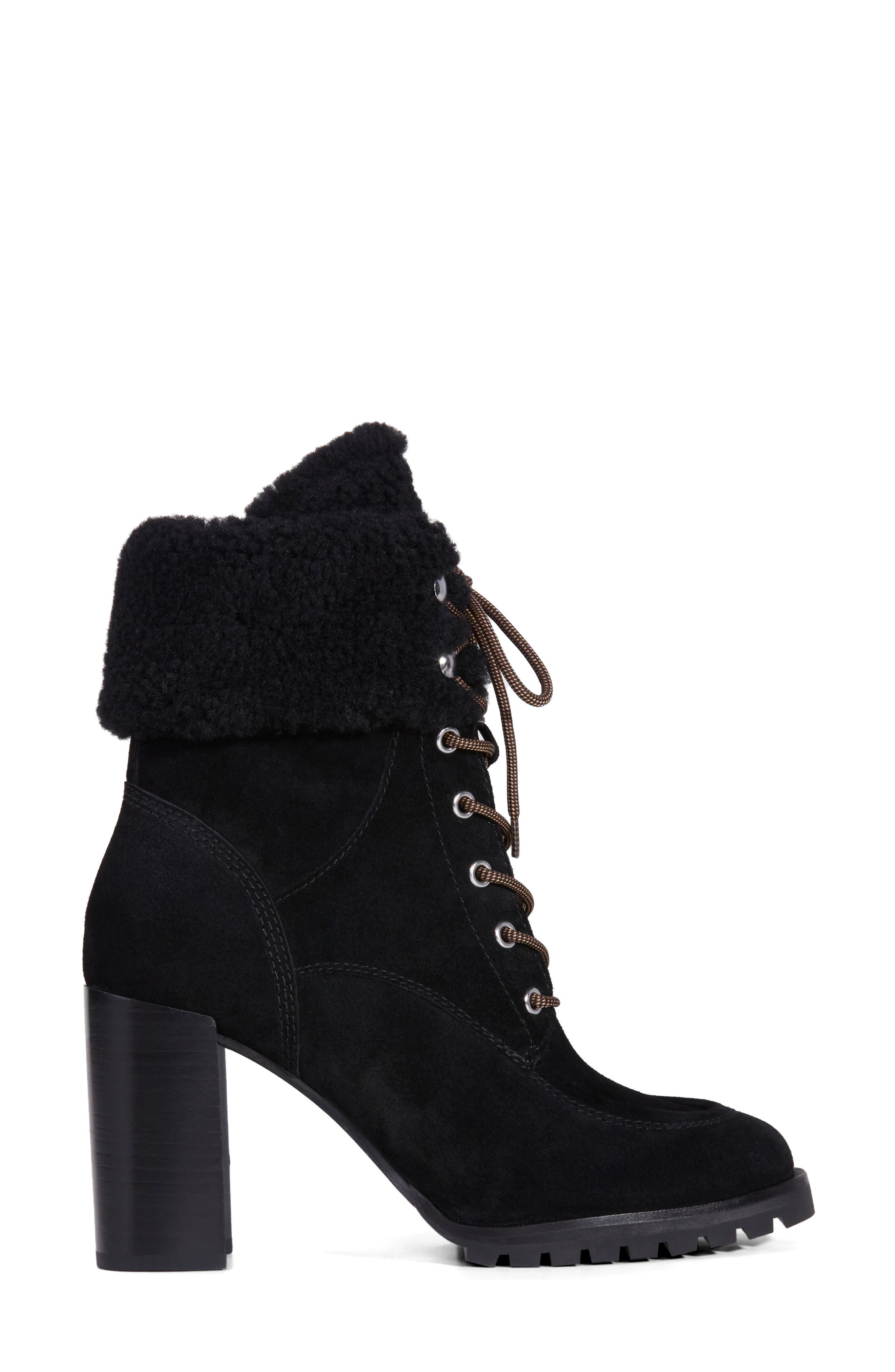 PAIGE Nina Genuine Shearling Bootie, Alternate, color, 