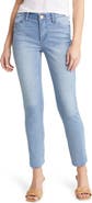 Wit & Wisdom High Waist Raw Hem Skinny Crop Jeans