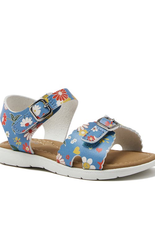 Lands' End Toddlers Easy On Scalloped Sandals In Pale Blue Florals