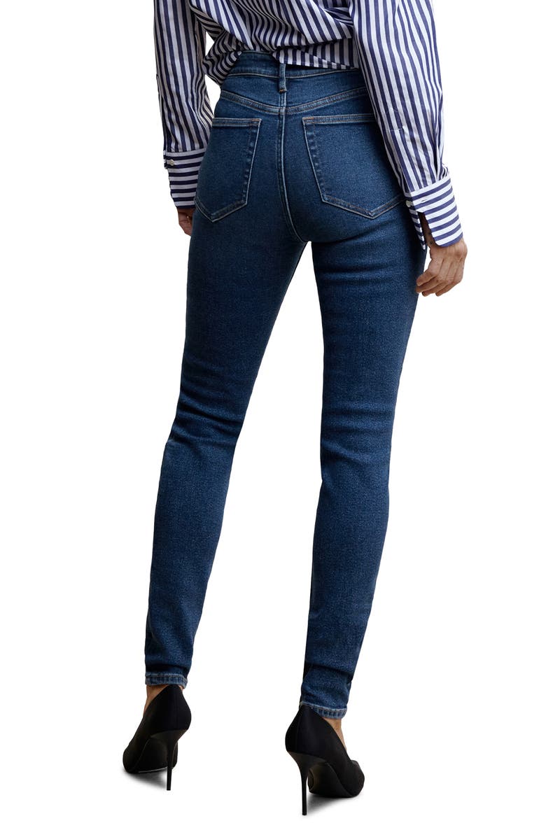 MANGO High Waist Ankle Skinny Jeans, Alternate, color, 