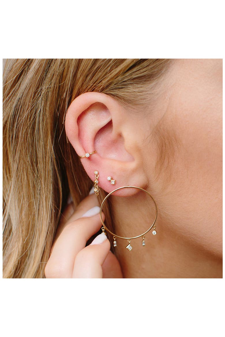Diamond Ear Cuff, Alternate, color, YELLOW GOLD/ DIAMOND