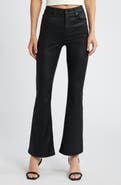 HIDDEN JEANS Coated High Waist Flare Jeans