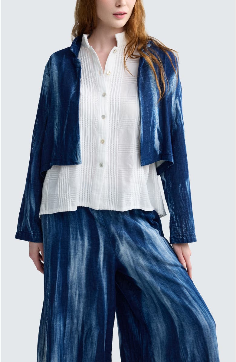 LUUKAA Reese Batik-effect Short Jacket, Alternate, color, Candy Sky
