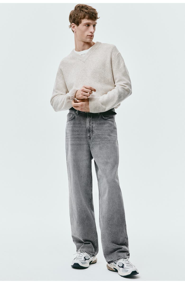 H&M Fairfax baggy jeans, Main, color, Medium Denim Gray