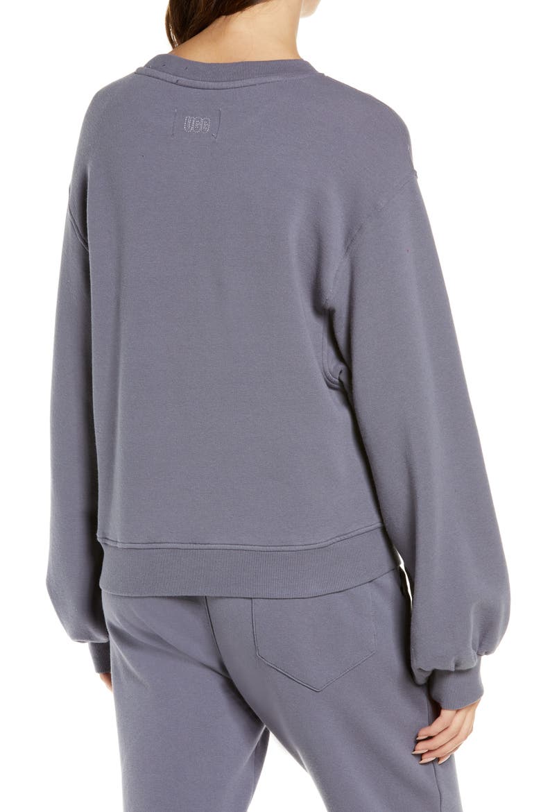 Brook Balloon Sleeve Crewneck Pullover, Alternate, color, CYCLONE