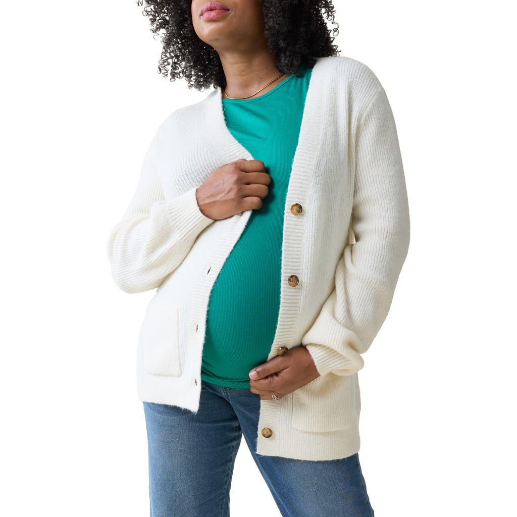 Ingrid & Isabel® Button Front Maternity Cardigan in Cream  product