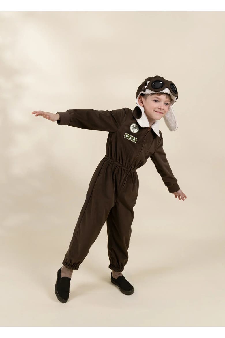 Aviator Play Costume, Alternate, color, Dark Brown