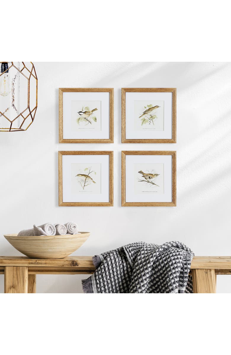 Napa Home & Garden Perching Bird Study Petite Set of 4, Alternate, color, Green