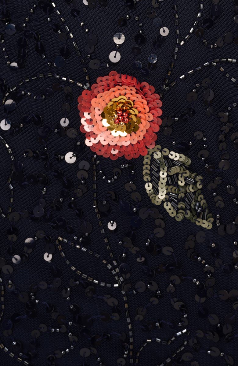 Adrianna Papell Sequin Floral One-Shoulder Gown, Alternate, color, 