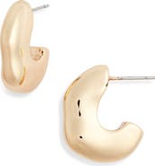 Open Edit Chubby Molten Hoop Earrings