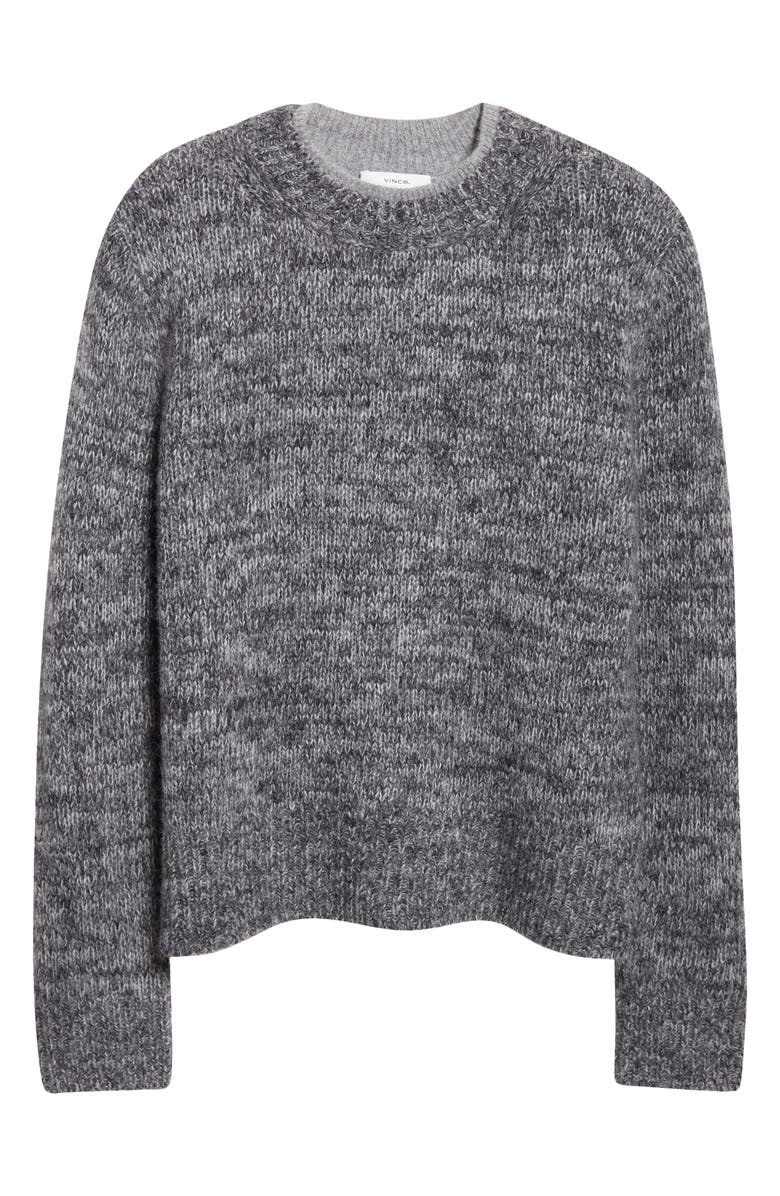 Vince Marled Crewneck Sweater, Alternate, color, Medium Heather Grey Combo