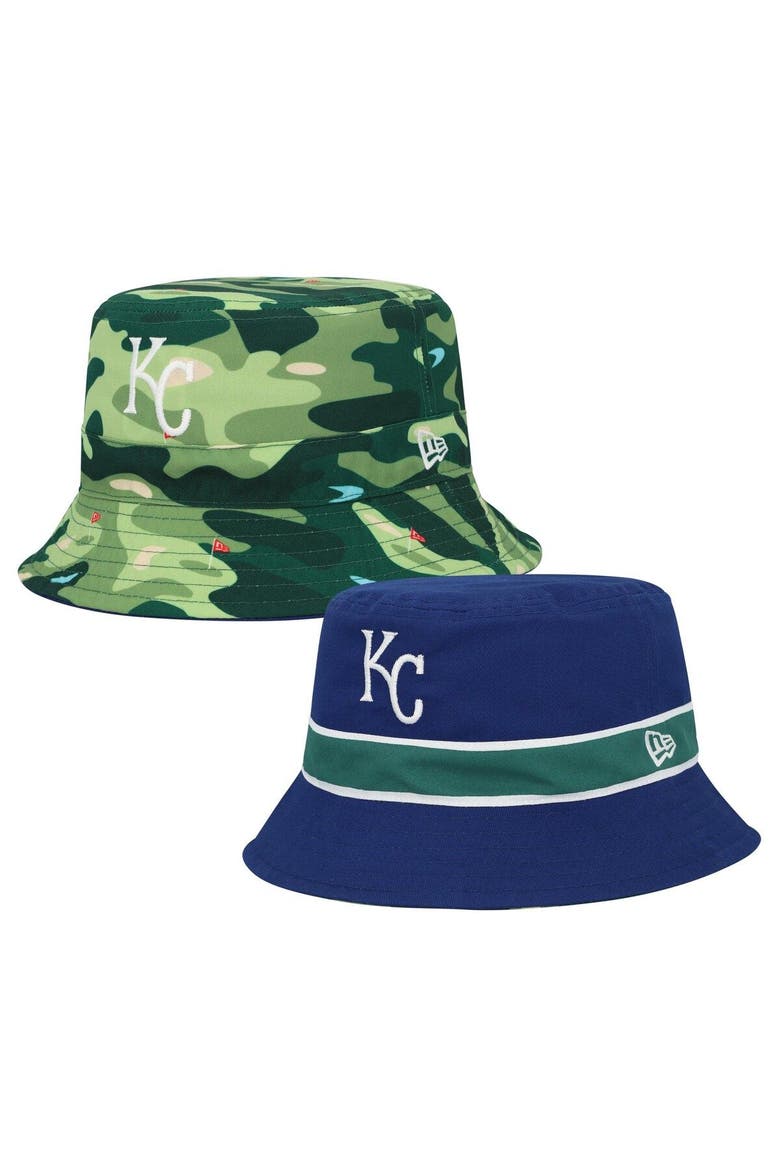 Men's New Era Royal Kansas City Royals Reverse Bucket Hat, Main, color, Royal