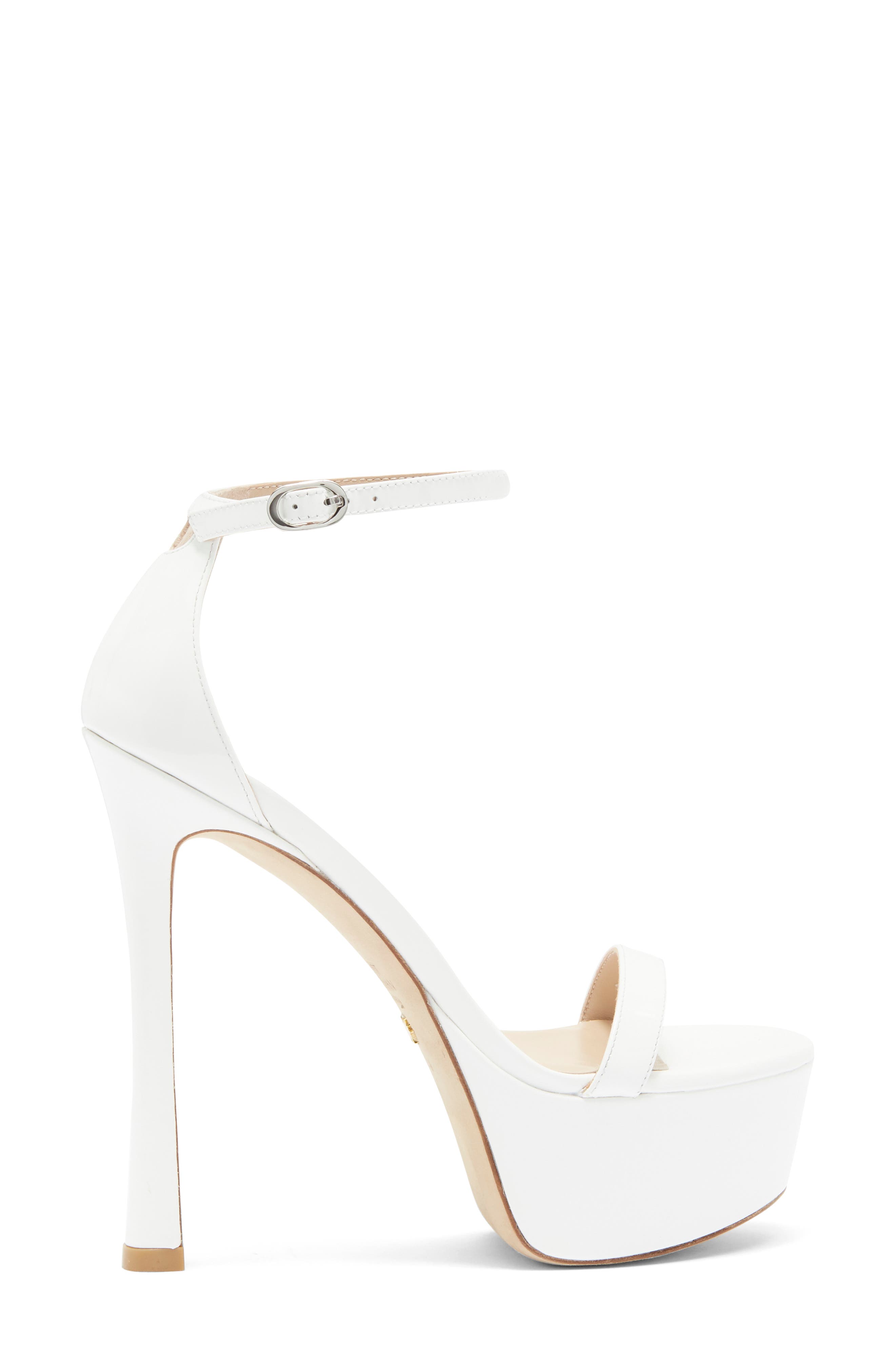 Nudistcurve Hollywood Platform Sandal, Alternate, color, WHITE