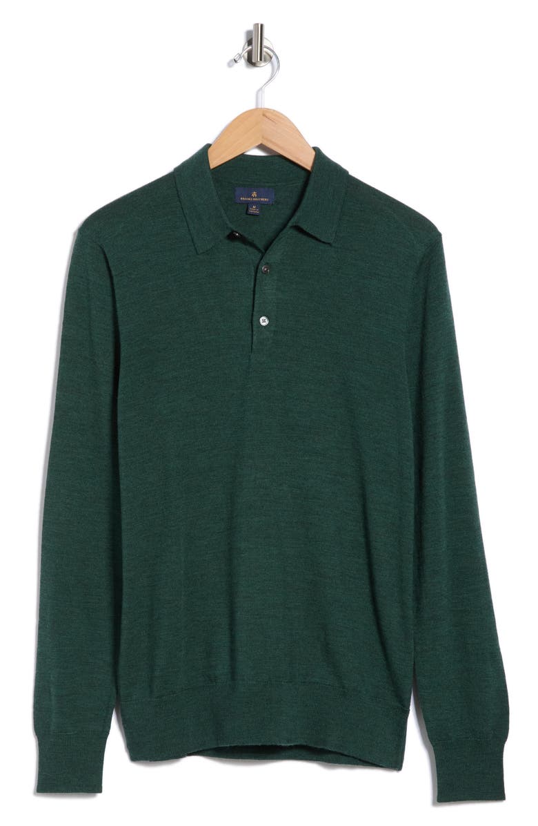 Brooks Brothers Swift Merino Wool Long Sleeve Polo, Alternate, color,