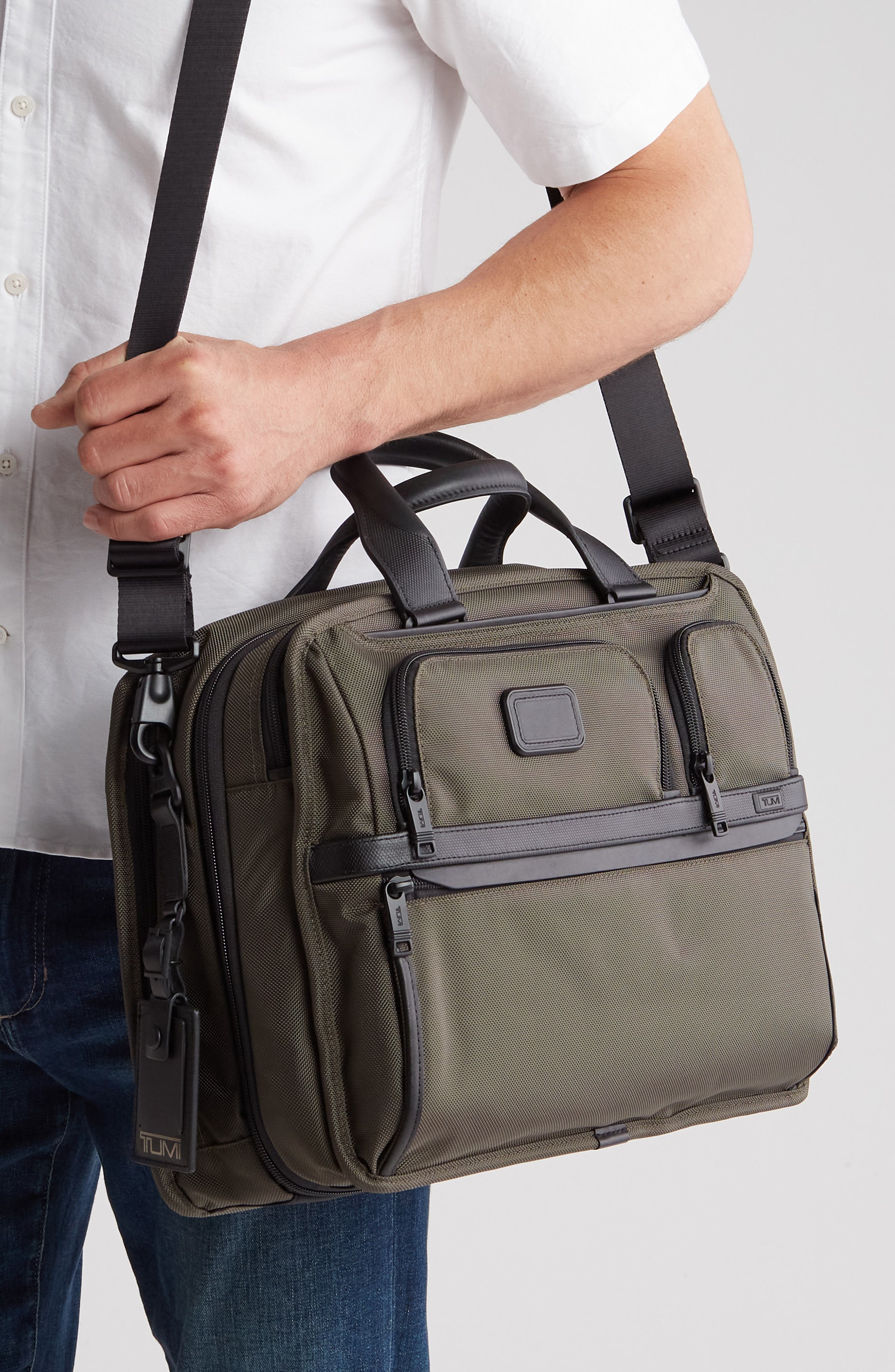 TUMI Alpha Expandable Laptop Briefcase, Alternate, color, 