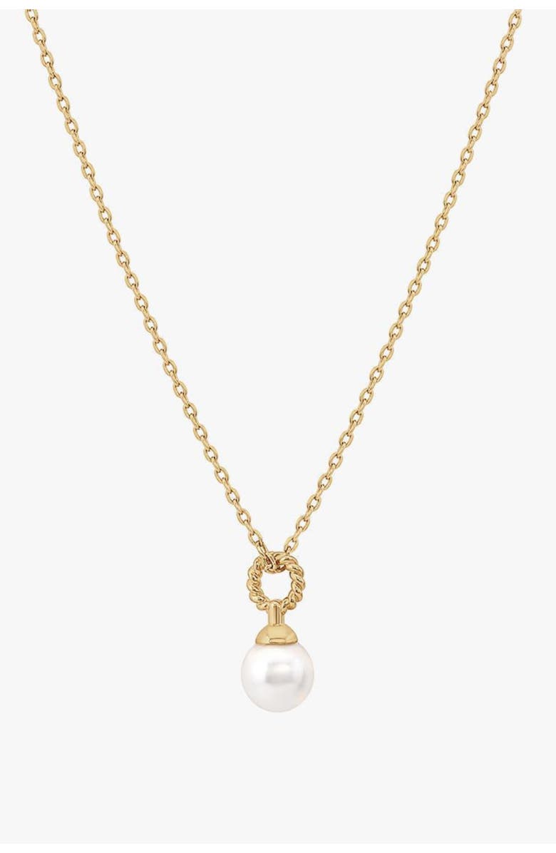Bearfruit Jewelry 14K Gold Plated Marie Cultured Pearl Charm Necklace, Holiday Gift Idea, Main, color, Gold
