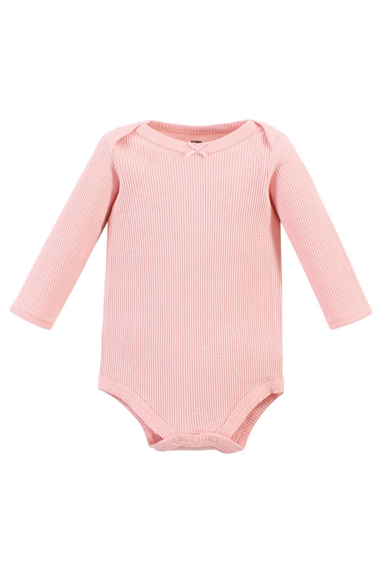 Thermal Long Sleeve Bodysuits, Alternate, color, Acorn Botanical