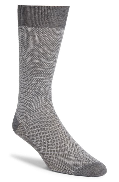 Jacquard Cotton Crew Socks