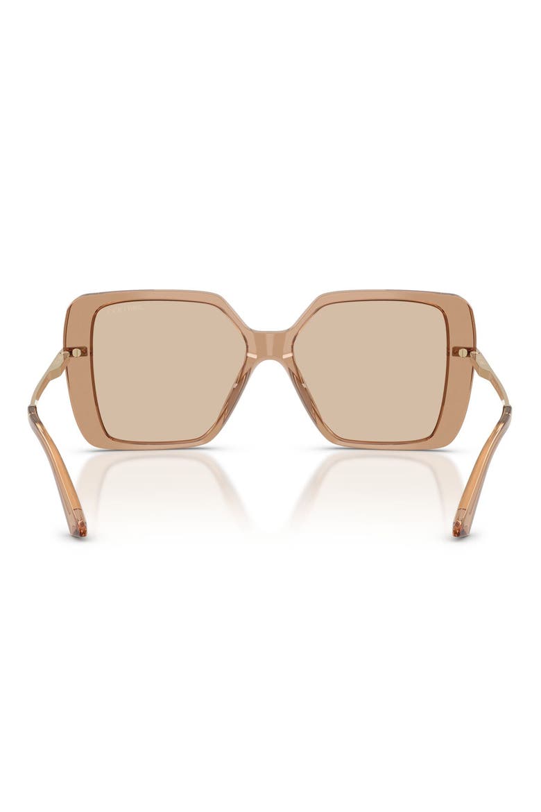 Pati 55mm Square Sunglasses, Alternate, color, TRANSPARENT TAN / LIGHT BROWN