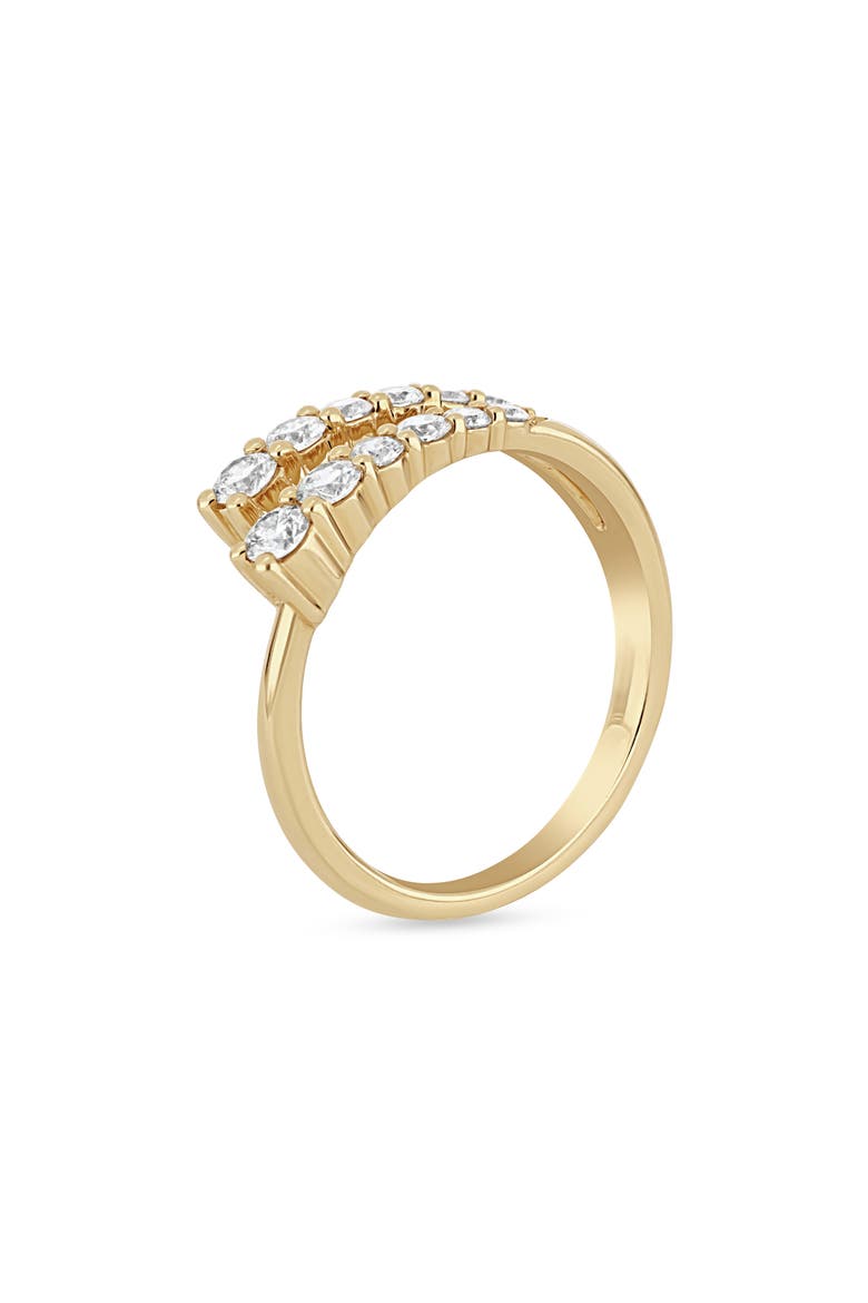 Kiera 18K Gold Diamond Crossover Ring, Alternate, color, 18K YELLOW GOLD
