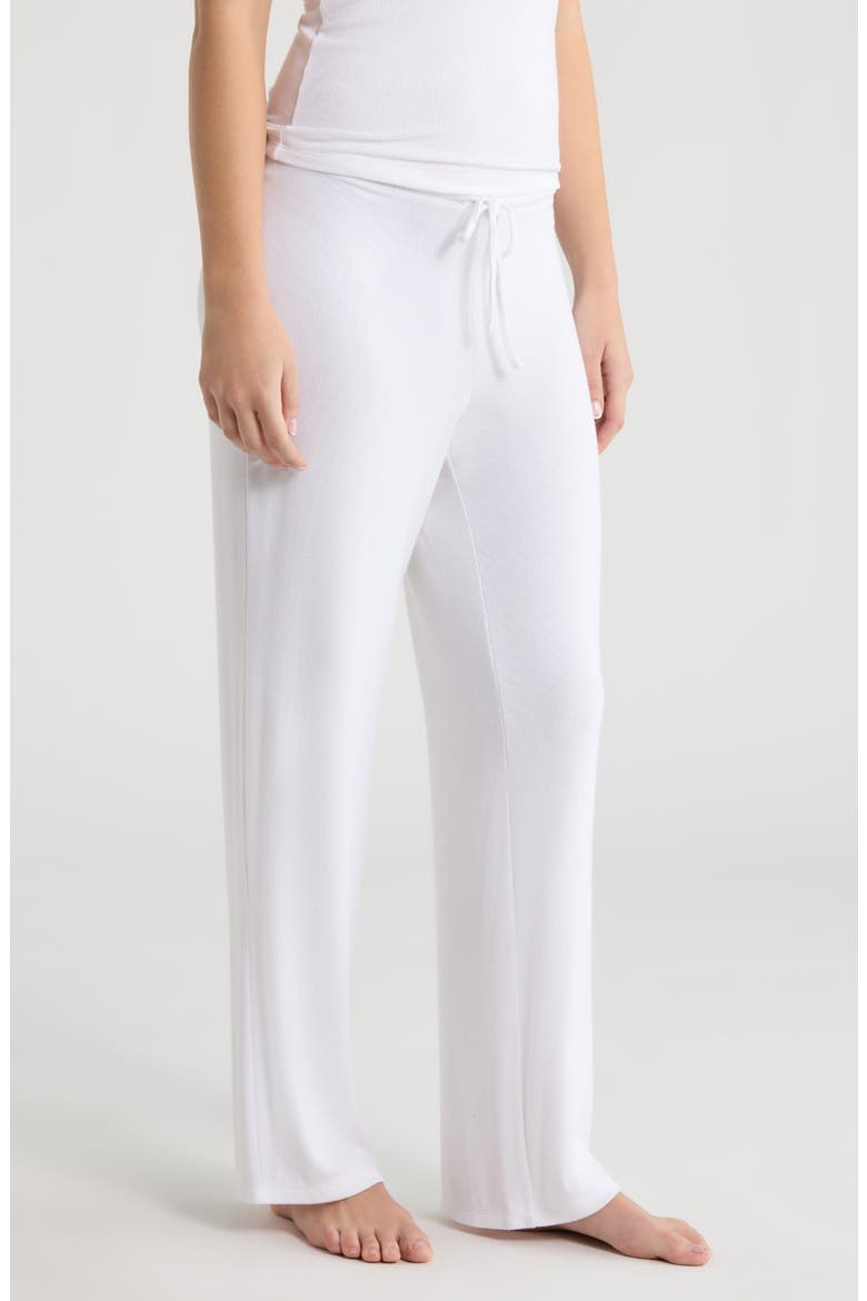 Daydream Rib Lounge Pants, Alternate, color, WHITE