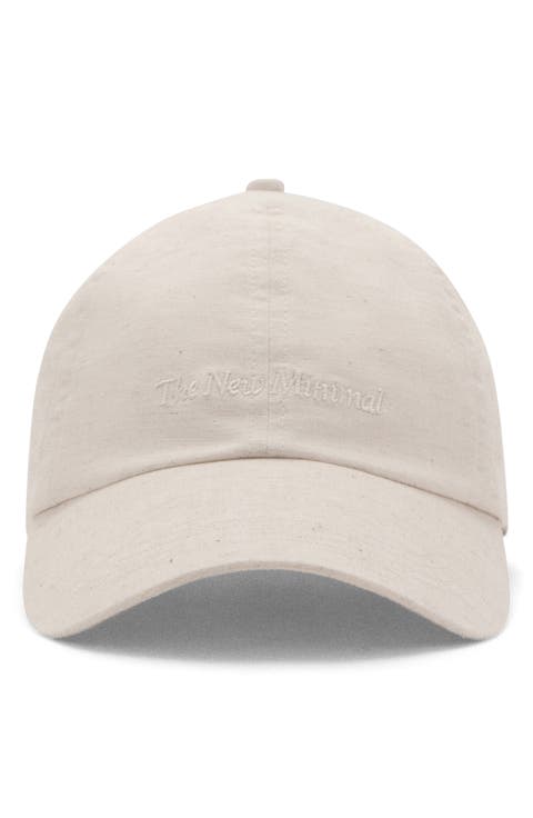 Embroidered Cotton 
Linen Baseball Cap