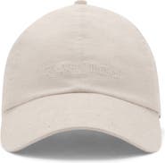 MANGO Embroidered Cotton & Linen Baseball Cap