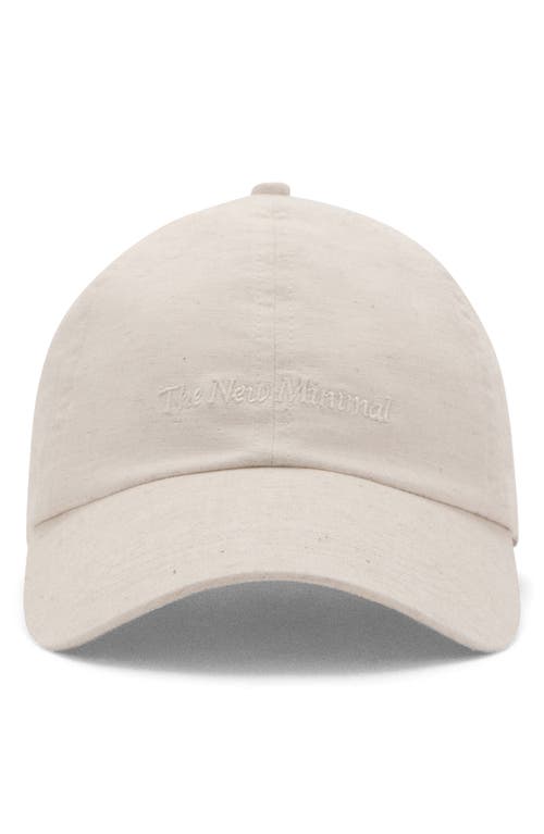 Mango Embroidered Cotton & Linen Baseball Cap In White
