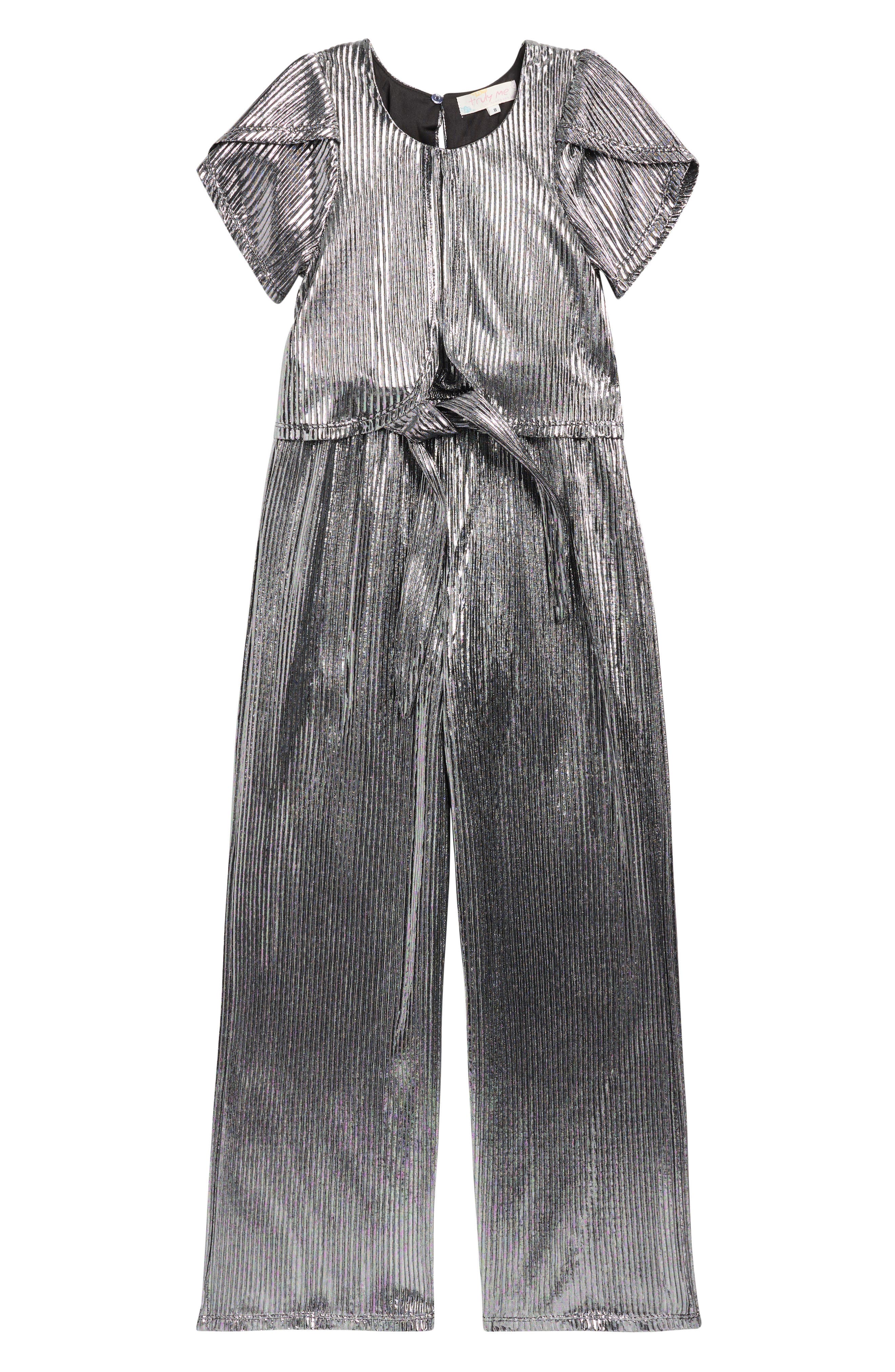 Truly Me Kids' Metallic Jumpsuit
